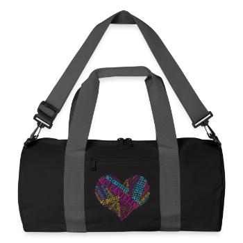 t-shirt Aci Castello t-shirt idée cadeau collage - Sac de sport recyclé - noir/gris graphite - Devant