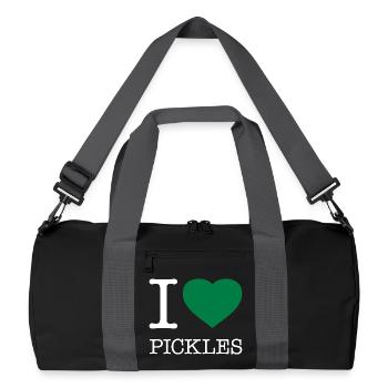 J’ADORE LES CORNICHONS - Sac de sport recyclé - noir/gris graphite - Devant