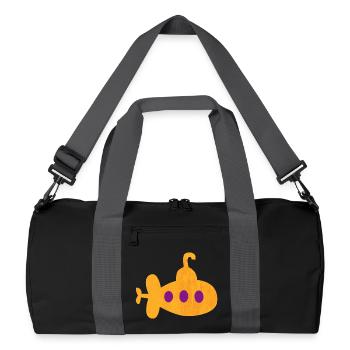 Submarine, Children, Nursery, Underwater, Sea, Ocean - Recycled Duffel Bag - black/graphite grey - Front