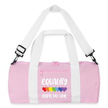 Mois de la fierté LGBT - L’égalité ne fait de mal à personne - Sac de sport recyclé - rose/blanc - Devant