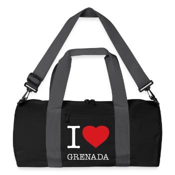 J’ADORE LA GRENADE - Sac de sport recyclé - noir/gris graphite - Devant