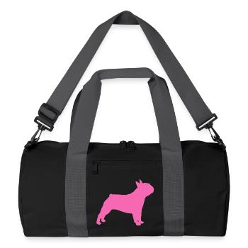 Carlin Rose Chien Carlin Vie Animal Amour Animal Rose - Sac de sport recyclé - noir/gris graphite - Devant