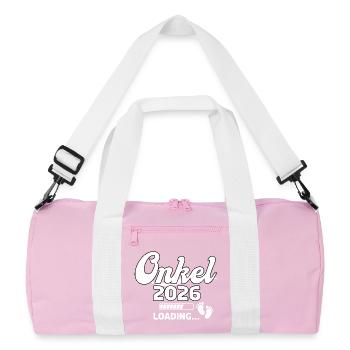 Onkel 2026 Loading Design - Recycelte Duffel Bag - Rosa/Weiß - Vorne