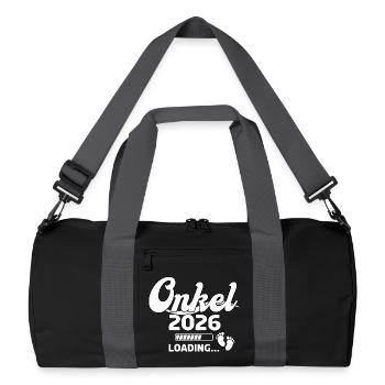 Onkel 2026 Loading Design - Recycelte Duffel Bag - Schwarz/Graphitgrau - Vorne