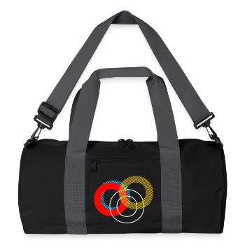 O Lettering Design - Recycled Duffel Bag - black/graphite grey - Front