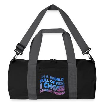 Neodymium Magnet Fishing Magnetic Fisher - Recycled Duffel Bag - black/graphite grey - Front