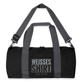 Chemise Blanche Édition Noire Drôle de Dicton - Sac de sport recyclé - noir/gris graphite - Devant