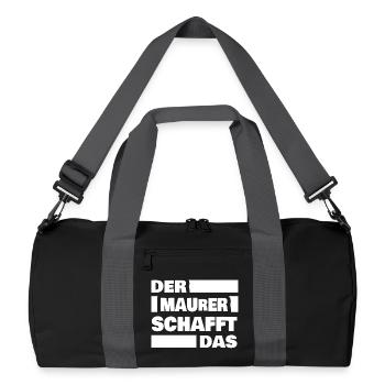 Bricklayer as work - Recycled Duffel Bag - black/graphite grey - Front