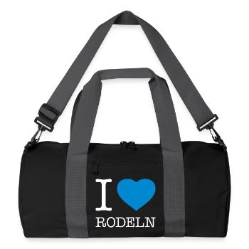 I love tobogganing - Recycled Duffel Bag - black/graphite grey - Front