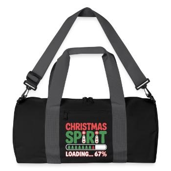 Christmas Spirit Loading 67% – Festive Humor - Sac de sport recyclé - noir/gris graphite - Devant