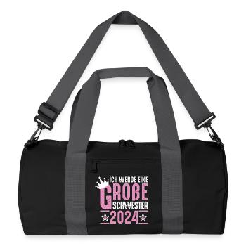 Big Sister 2024 Pink Crown - Recycled Duffel Bag - black/graphite grey - Front