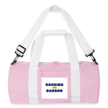 Porter ce corps de papa - Sac de sport recyclé - rose/blanc - Devant