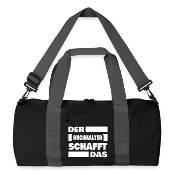 Buchhalter - Recycelte Duffel Bag - Schwarz/Graphitgrau - Vorne