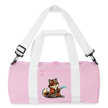 Fuchs Feuerwehrheld im Einsatz - Recycelte Duffel Bag - Rosa/Weiß - Vorne