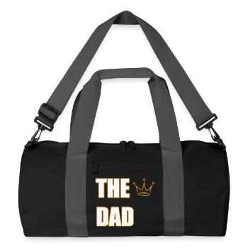 THE DAD – Bold & Classic Father Statement Design - Recycelte Duffel Bag - Schwarz/Graphitgrau - Vorne