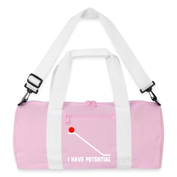 Physikwitz für Männer, lustige Wissenschaft, ich h - Recycelte Duffel Bag - Rosa/Weiß - Vorne