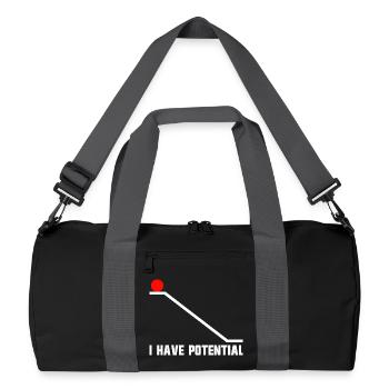 Blague de physique pour hommes, science drôle, I h - Sac de sport recyclé - noir/gris graphite - Devant