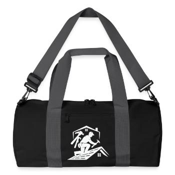 Silhouette du couvreur sur le toit - Sac de sport recyclé - noir/gris graphite - Devant