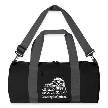 Leveling Ist Optional Offroad Camper - Recycelte Duffel Bag - Schwarz/Graphitgrau - Vorne