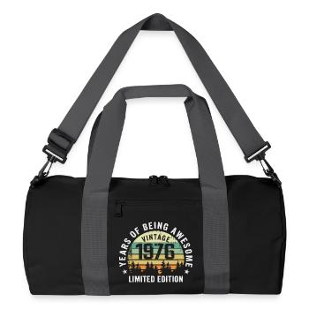 Legendary since 1976, Vintage Edition 1976 Retro - Recycled Duffel Bag - black/graphite grey - Front