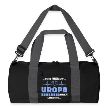 Ich werde Uropa 2027 – Werdender Urgroßvater - Recycelte Duffel Bag - Schwarz/Graphitgrau - Vorne