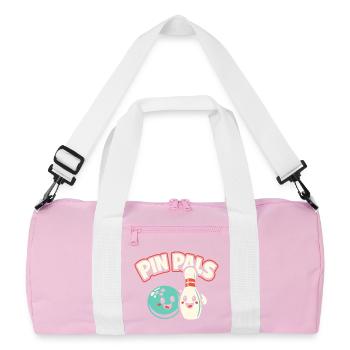 Pin Pals - Recycelte Duffel Bag - Rosa/Weiß - Vorne
