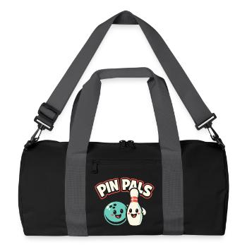 Pin Pals - Recycelte Duffel Bag - Schwarz/Graphitgrau - Vorne
