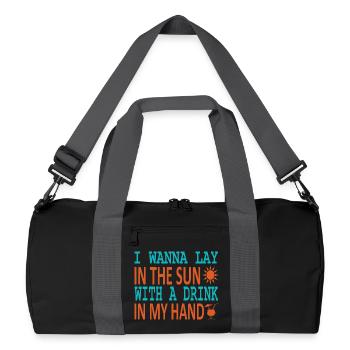 Lay in sun drink in hand - Recycled Duffel Bag - black/graphite grey - Front