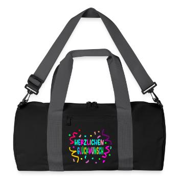 Congratulations - Confetti - Recycled Duffel Bag - black/graphite grey - Front