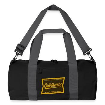 Calisthenics Street Workout Crew Badge - Recycled Duffel Bag - black/graphite grey - Front