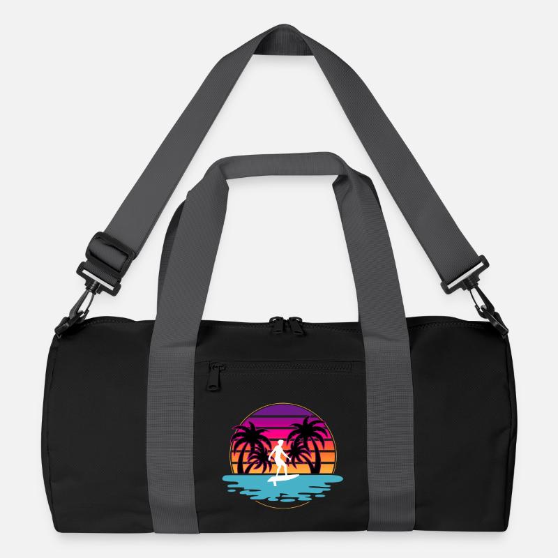 Hydrofoil Surfing Surf Surfer Hydrofoil Surfen - Recycelte Duffel Bag - Schwarz/Graphitgrau
