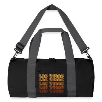 LasVegas Gradient Grid - Recycelte Duffel Bag - Schwarz/Graphitgrau - Vorne