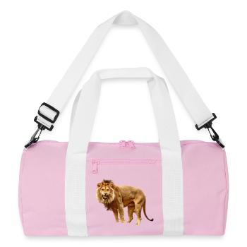 Lion - Recycled Duffel Bag - pink/white - Front
