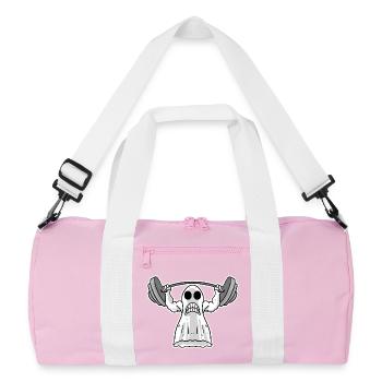 Soulever du poids - Motif fantôme - Sac de sport recyclé - rose/blanc - Devant