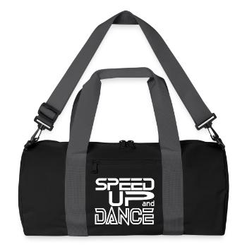 Speed up and Dance - Recycelte Duffel Bag - Schwarz/Graphitgrau - Vorne