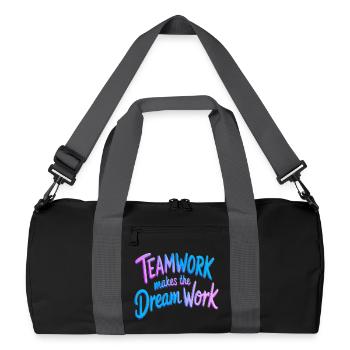 Le travail d’équipe fait fonctionner le rêve - Sac de sport recyclé - noir/gris graphite - Devant