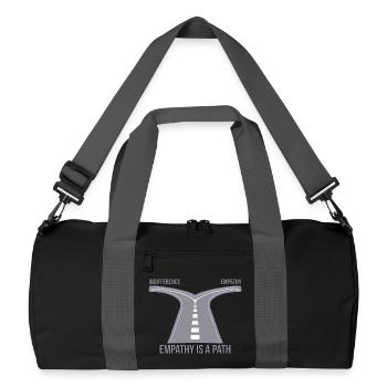Empathy is a Path - Recycled Duffel Bag - black/graphite grey - Front