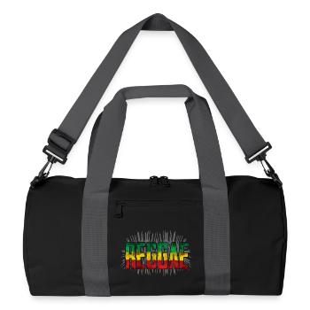 Reggae Symbol Design - Recycled Duffel Bag - black/graphite grey - Front
