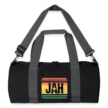 Jah Star dans le style Reggae Vintage - Sac de sport recyclé - noir/gris graphite - Devant