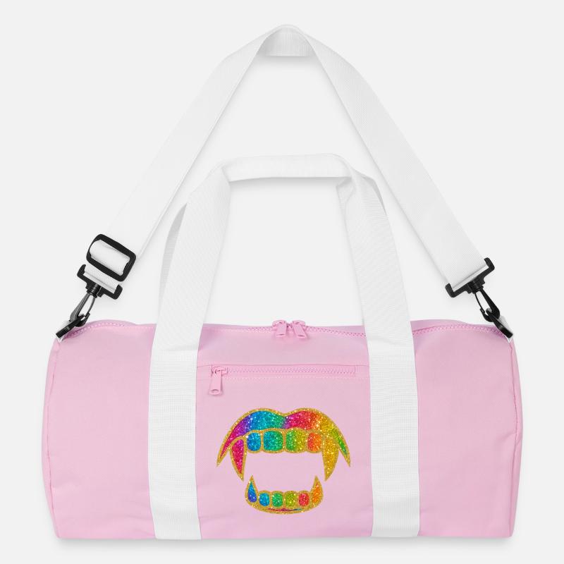 Rainbow Glitter Mouth Recycled Duffel Bag