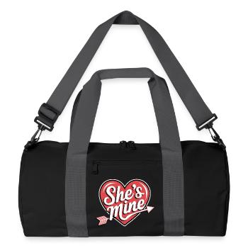 She's Mine Heart Arrow - Recycled Duffel Bag - black/graphite grey - Front