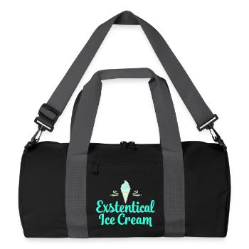 Existenzielle Eiscreme Lustiger Spruch Eis Waffel - Recycled Duffel Bag - black/graphite grey - Front