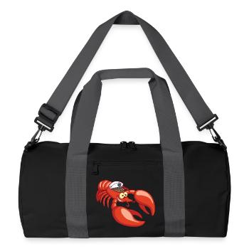 Captain Lobster - Recycelte Duffel Bag - Schwarz/Graphitgrau - Vorne