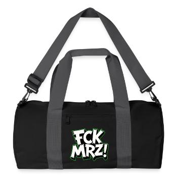 FCK MRZ Politischer Protest Slogan - Recycelte Duffel Bag - Schwarz/Graphitgrau - Vorne