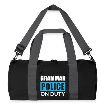 Grammar police in action - Recycled Duffel Bag - black/graphite grey - Front