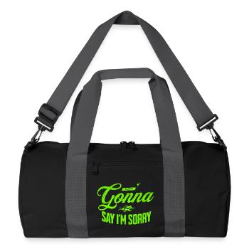 Never going to Say I'm Sorry - Recycled Duffel Bag - black/graphite grey - Front