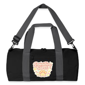 Pawsitive Vibes Paw Joy - Recycled Duffel Bag - black/graphite grey - Front