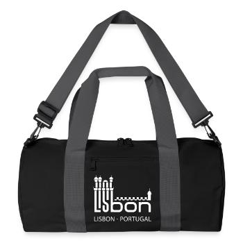 Lisbonne, Portugal, Tour de Belém, touristes portugais - Sac de sport recyclé - noir/gris graphite - Devant
