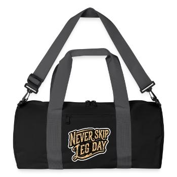 Gym Insider Bodybuilding Leg Day Joke Fitness - Recycled Duffel Bag - black/graphite grey - Front