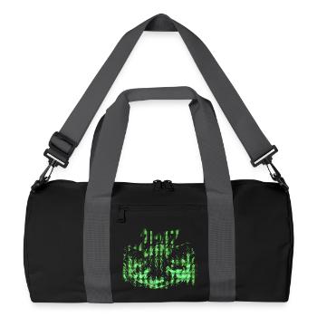 Cthulhu Pixel CRT Neon Green - Recycelte Duffel Bag - Schwarz/Graphitgrau - Vorne